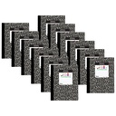 Black Marble Primary Ruled Composition Notebooks Pack of 12