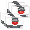 White 4" x 6" Unruled Index Cards 10 Packs of 50