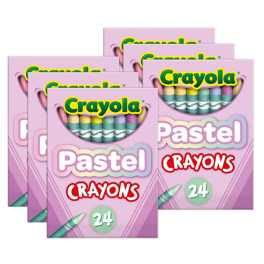 24 Colors Pastel Crayons 6 Packs