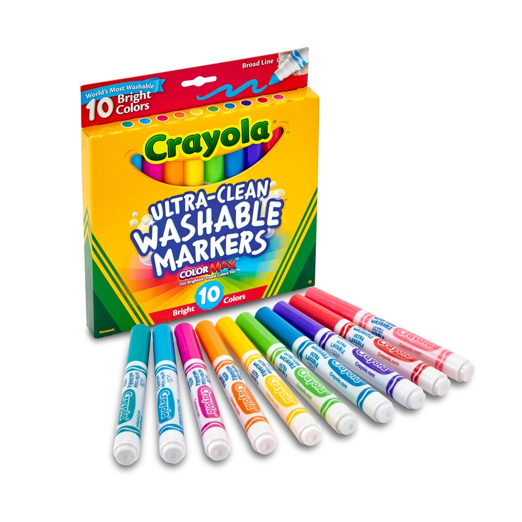 Ultra-Clean Broad Line Washable Bright Color Max Markers 10 Count