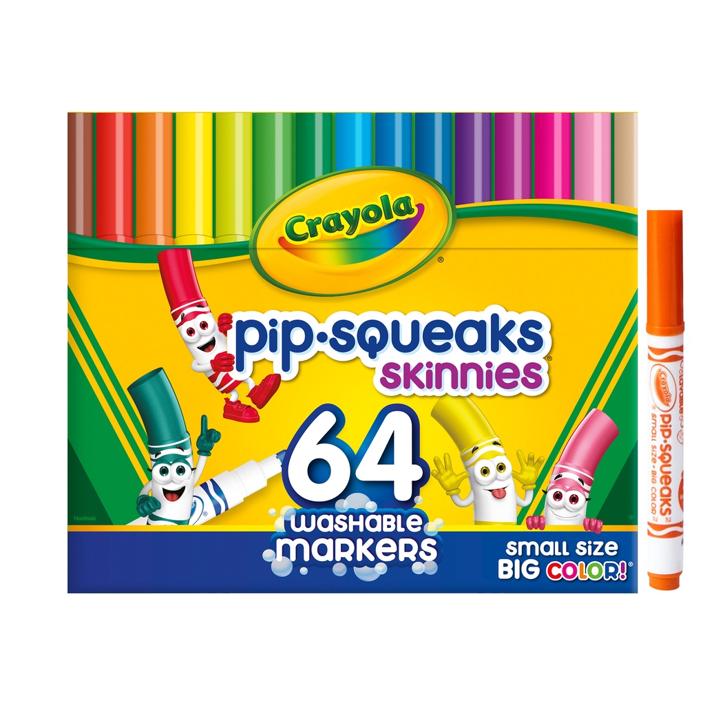 Washable Pip-Squeaks Skinnies Markers 64 Count