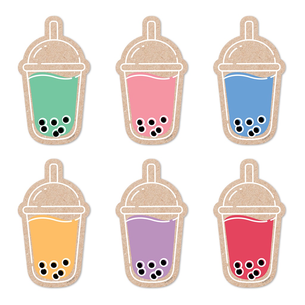 Krafty Pop! Boba Cups 6" Designer Cut-Outs Pack of 36