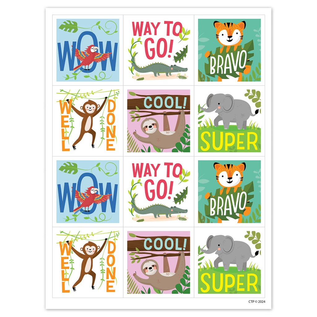 Jungle Friends Reward Stickers Pack of 60