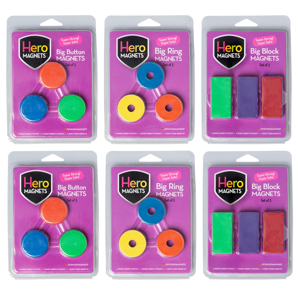 Hero Magnets Bundle: Button, Blocks & Rings