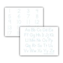 Two-Sided 9" x 12" Letters & Numbers Dry Erase Learning Mat Pack of 24