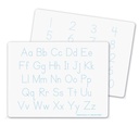 Two-Sided 9" x 12" Letters & Numbers Dry Erase Learning Mat Pack of 48