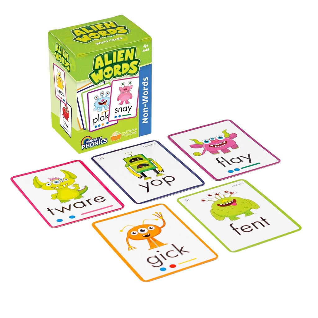 Rainbow Phonics Alien Non-Words Word Cards