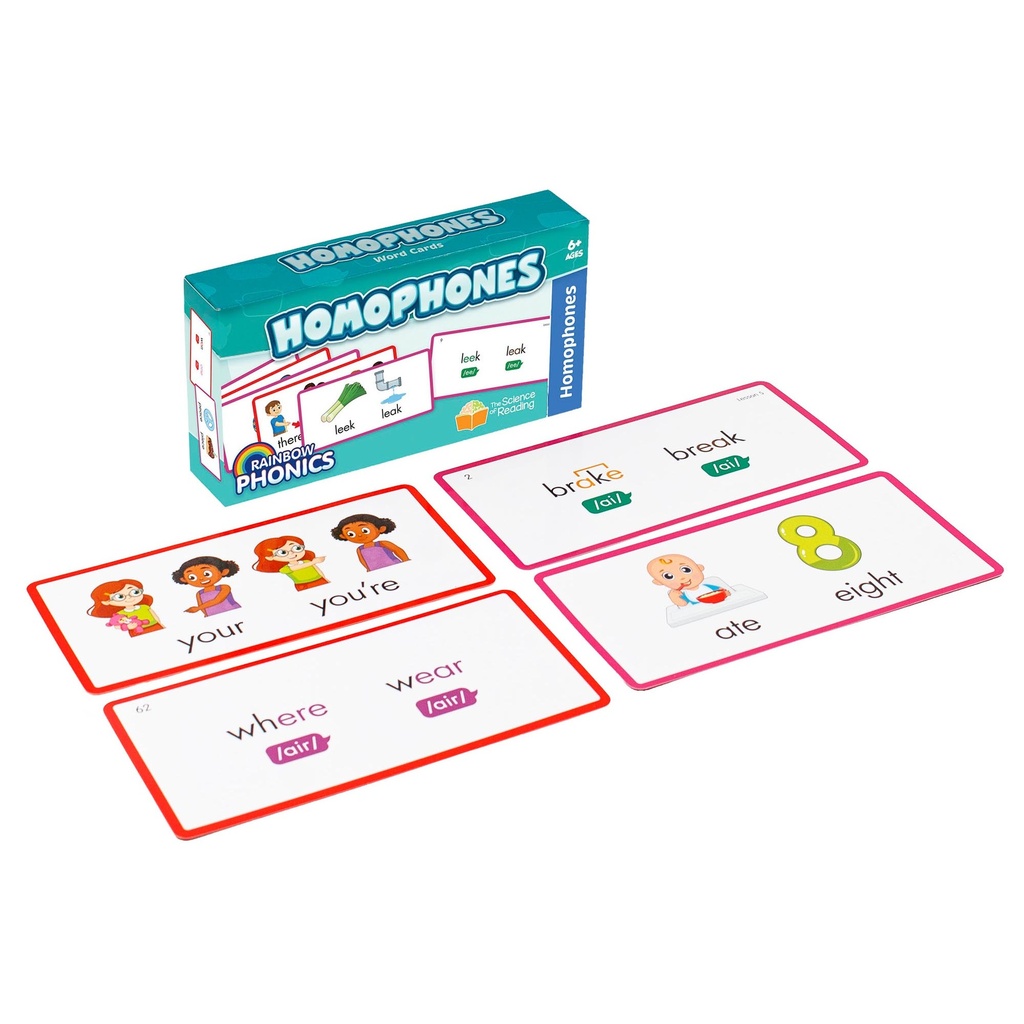 Rainbow Phonics Homophones Cards (693 JL)