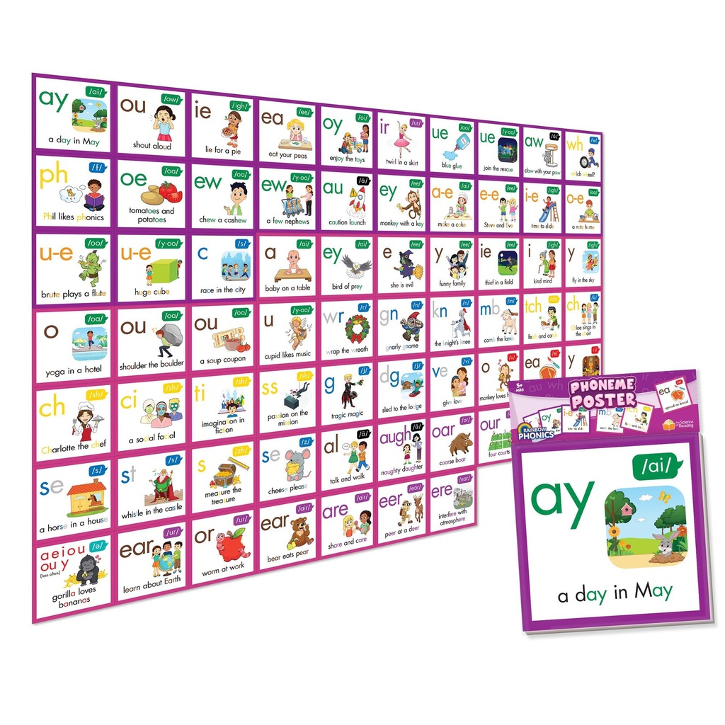 Rainbow Phonics Phoneme Poster