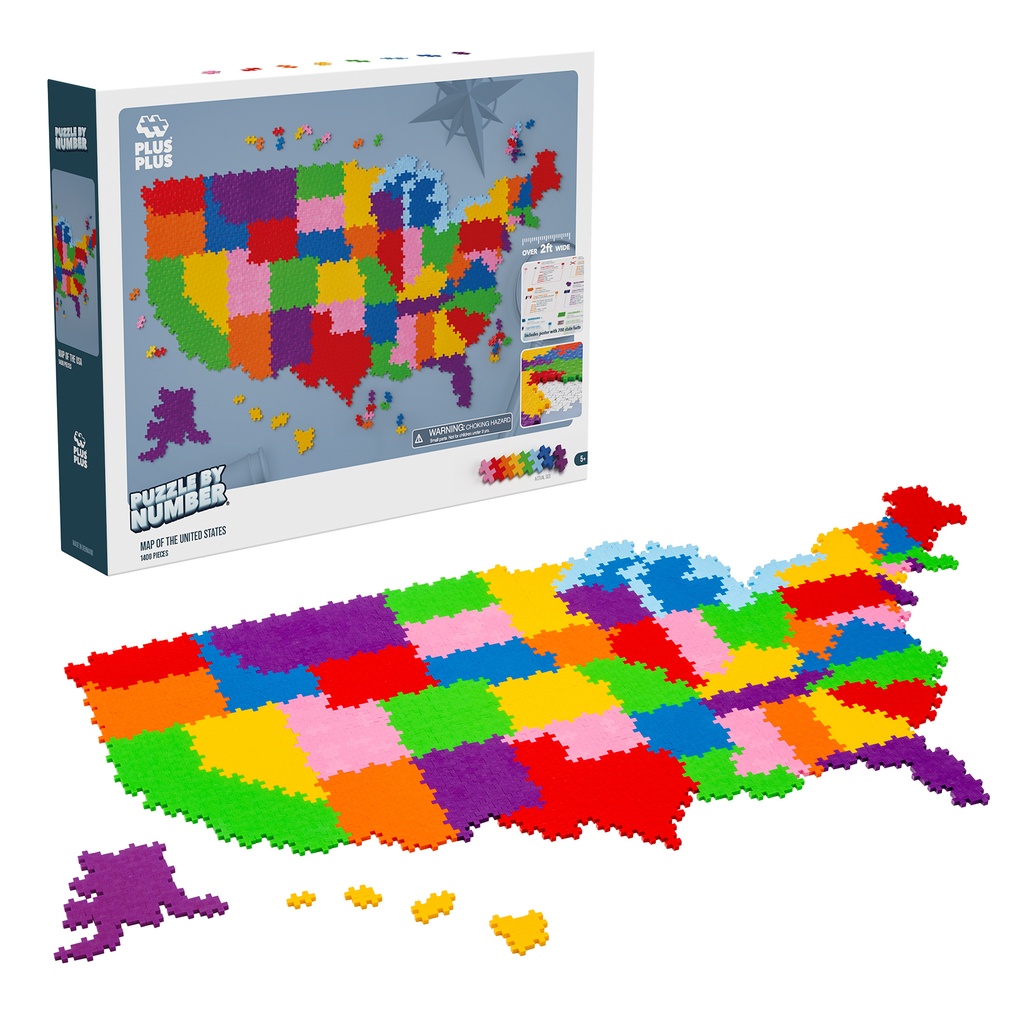 Plus-Plus® Puzzle By Number®  1400 pc Map of the United States