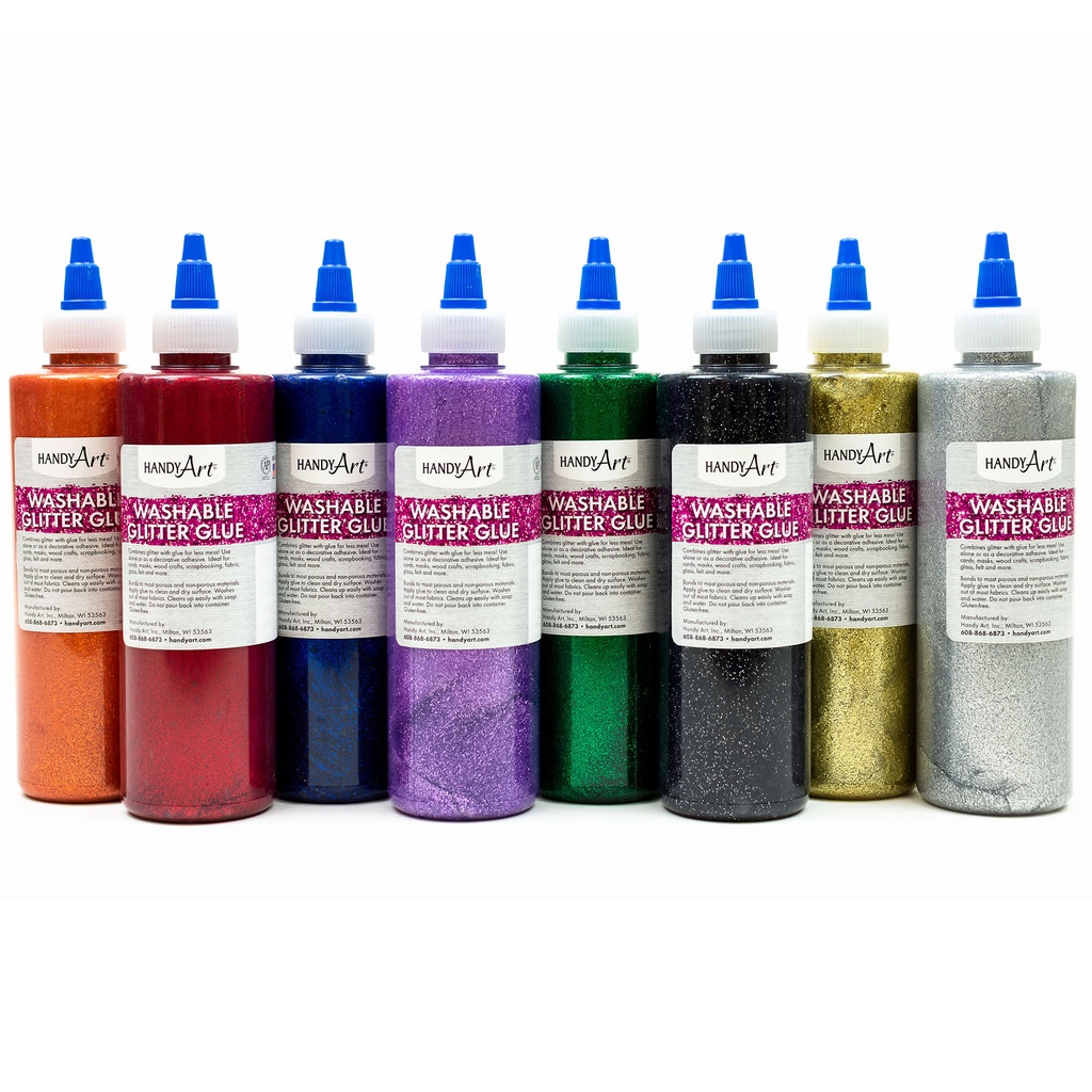 Glitter Glue 8 oz Set of 8