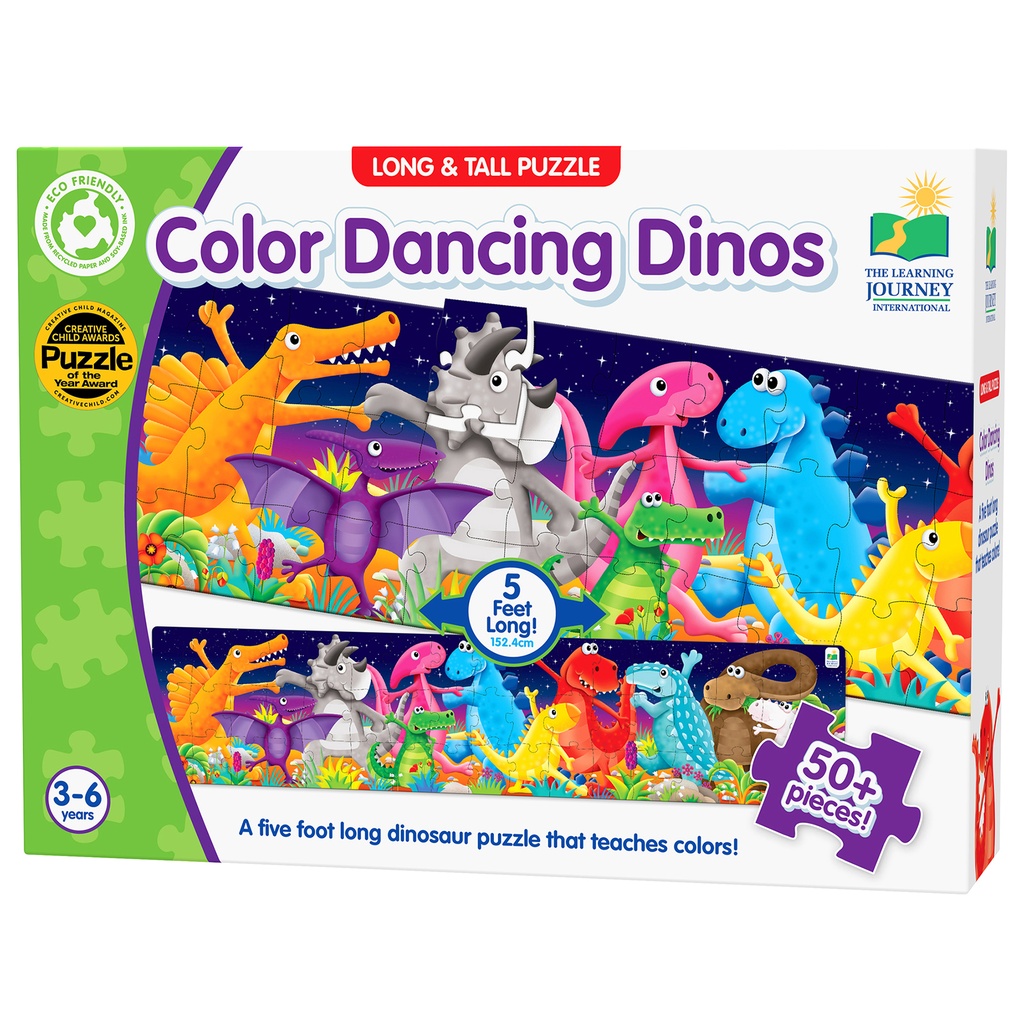 Long & Tall Puzzles - Color Dancing Dinos