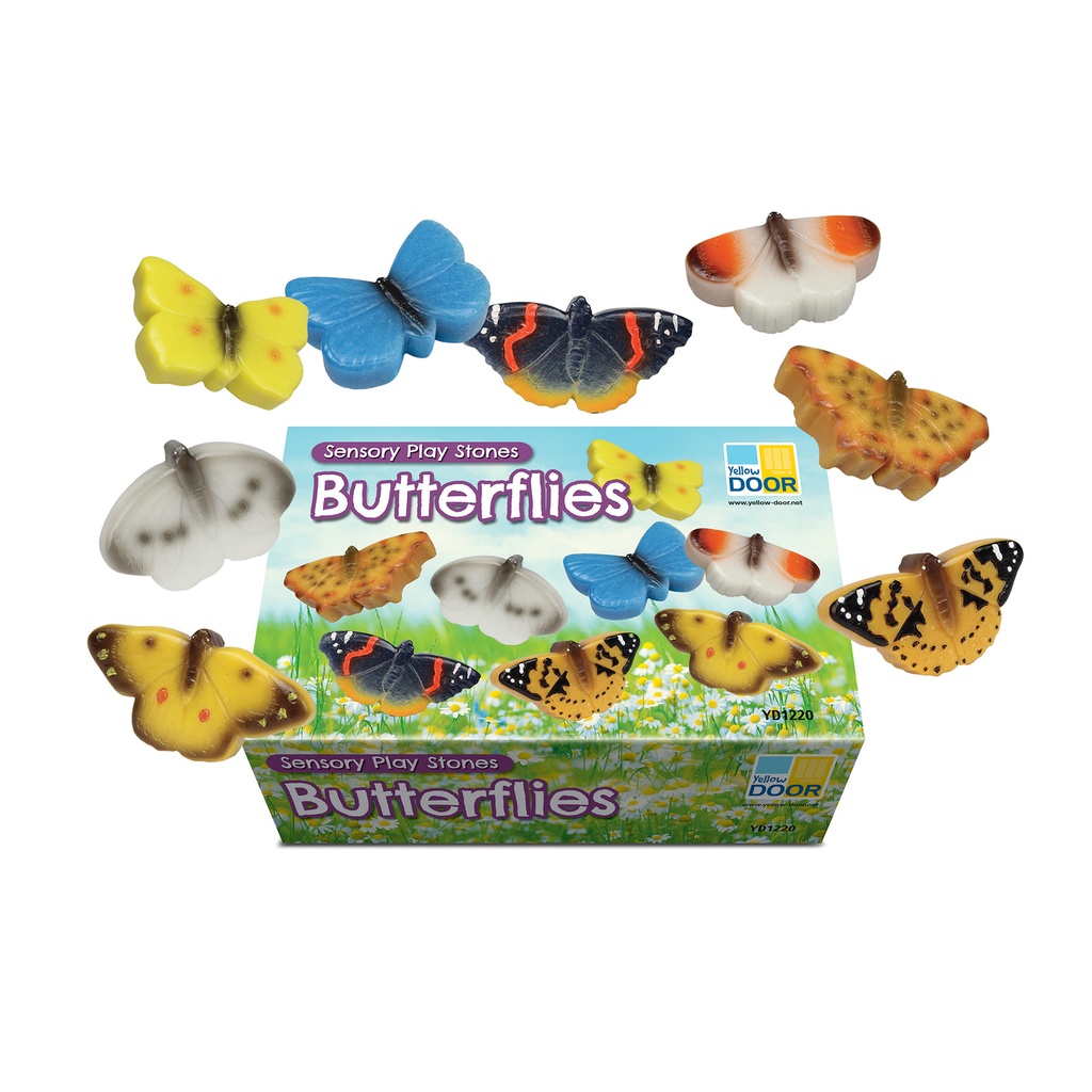 Butterflies Sensory Play Stones Set of 8