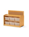 Bamboo Hide-Away Shelf With Tubs