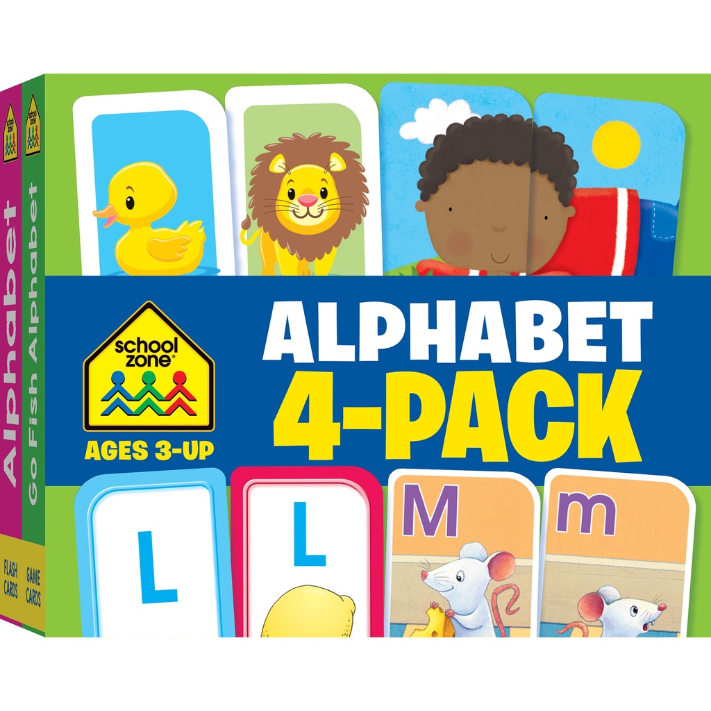 Alphabet Flash Card, 4-Pack