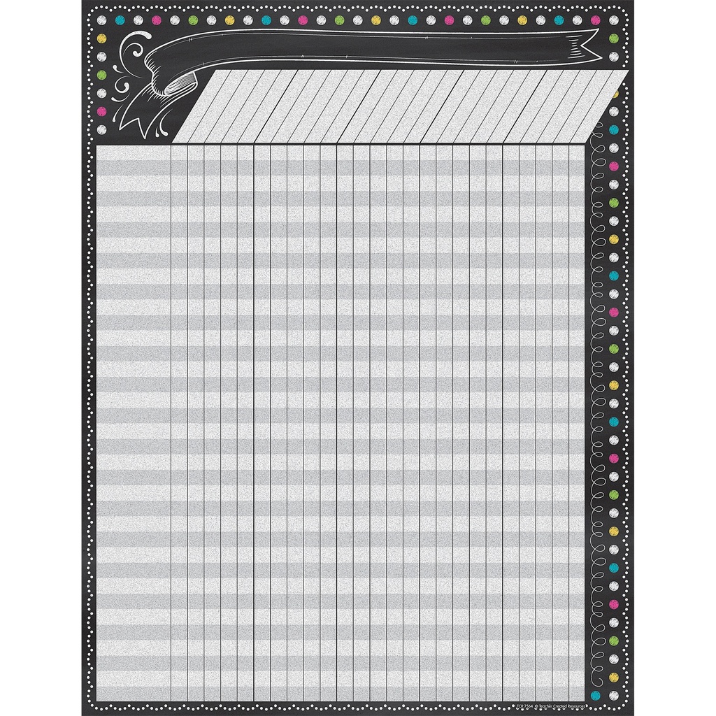 Chalkboard Brights 17 x 22 Incentive Chart