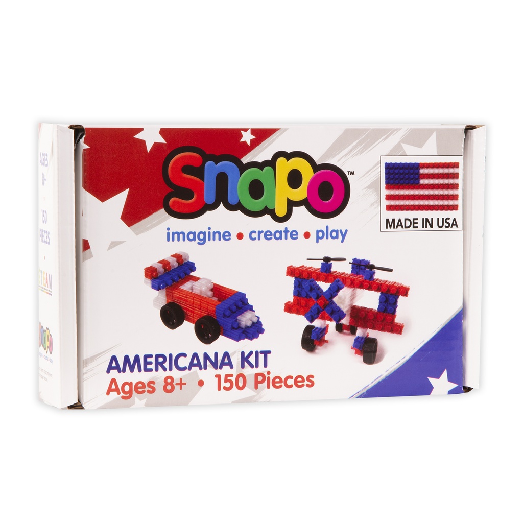 Building Blocks Americana Made in USA Kit, 150 Pieces