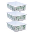 Eucalyptus Large Plastic Storage Bin, Pack of 3