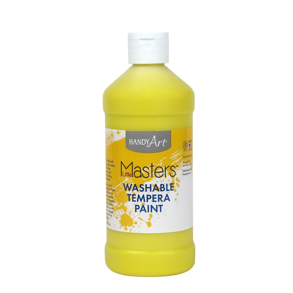 Little Masters® Washable Tempera Paint, Yellow, 16 oz.