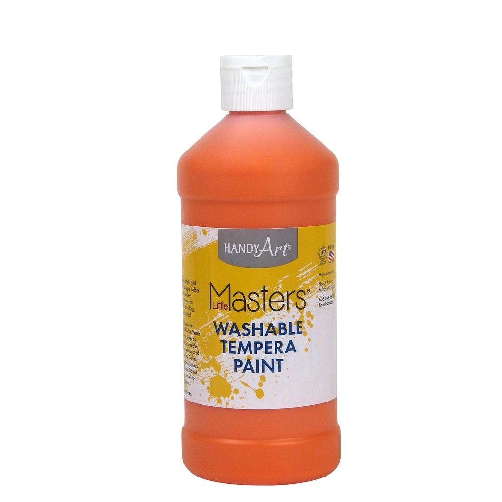 Little Masters® Washable Tempera Paint, Orange, 16 oz.