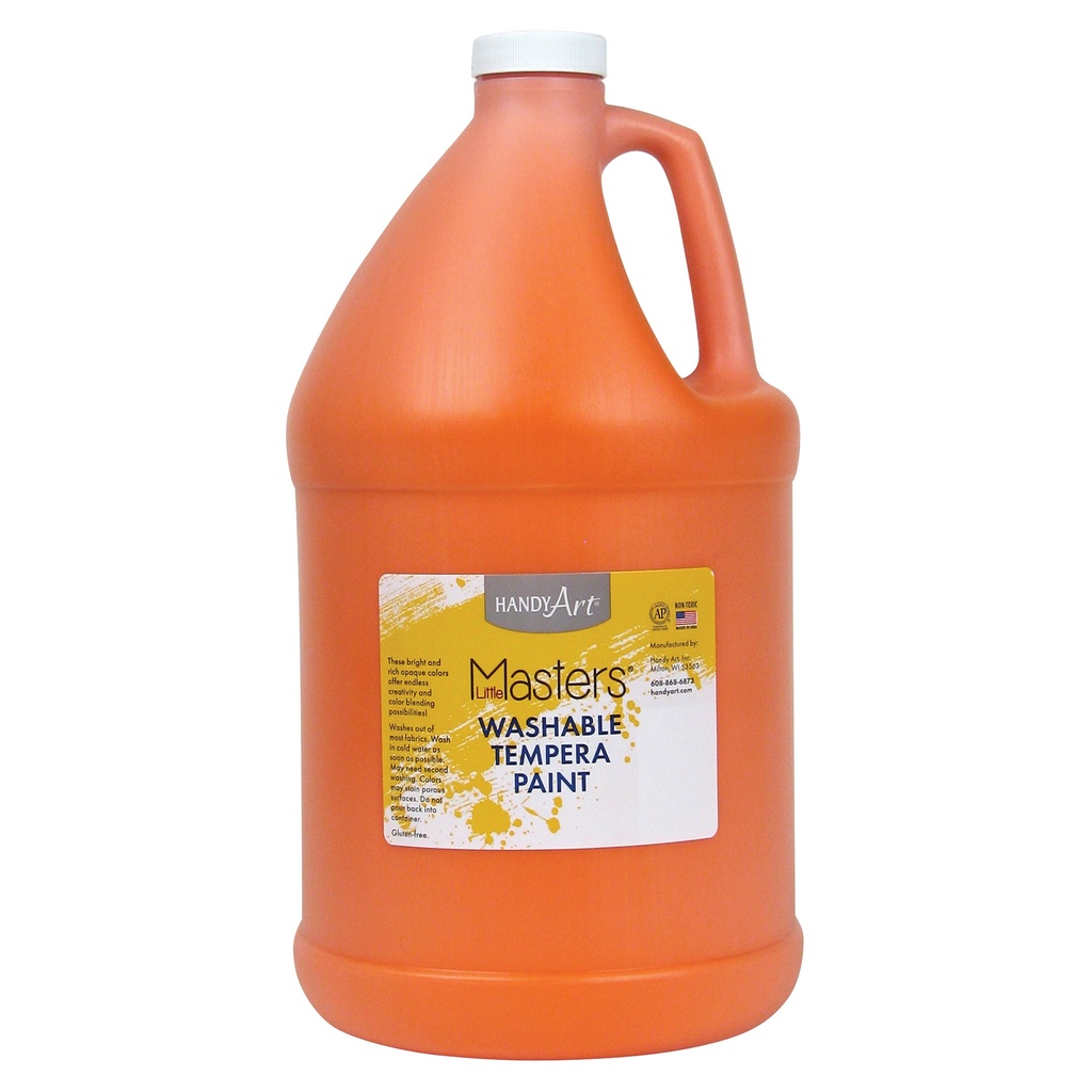 Little Masters® Washable Tempera Paint, Orange, Gallon