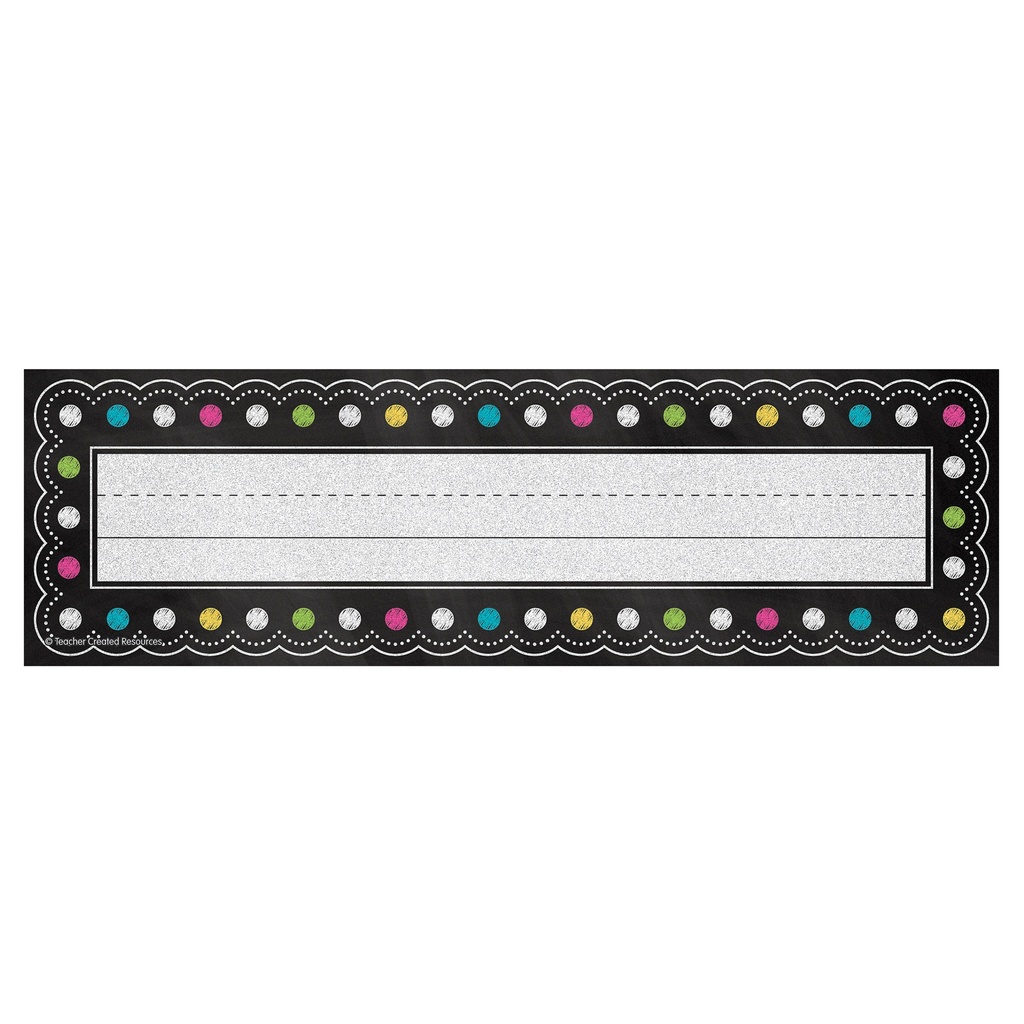 Chalkboard Brights Flat Name Plates