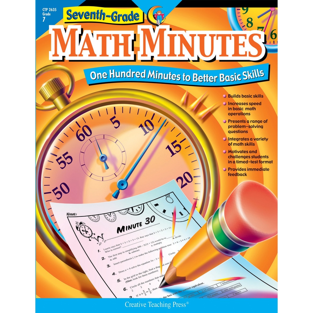 Math Minutes Book, Grade 7