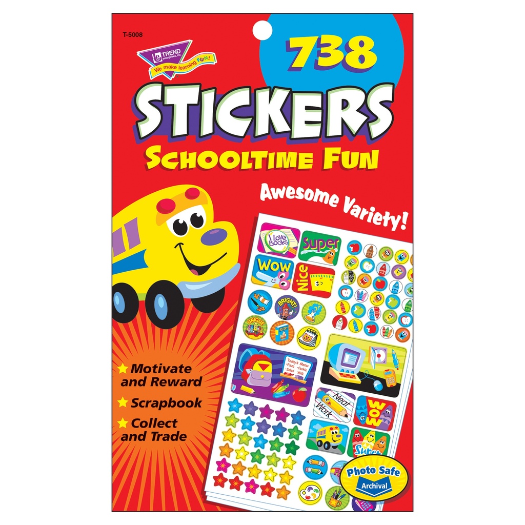 Schooltime Fun Sticker Pad, 738 ct