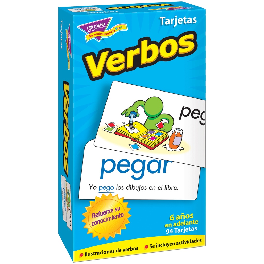 Verbos (Spanish Action Words) Skill Drill Flash Cards