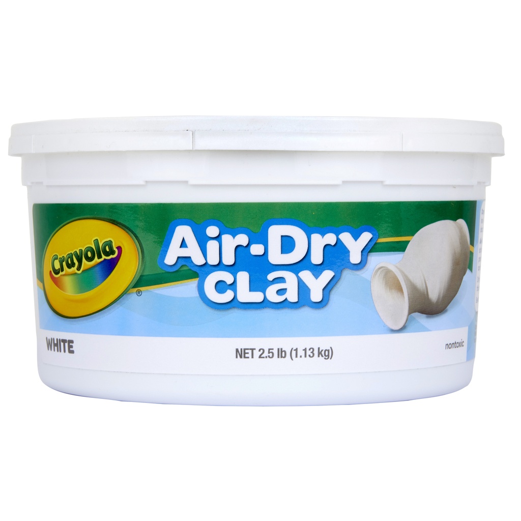 Air-Dry Clay, 2.5 Pounds Resealable Bucket, White