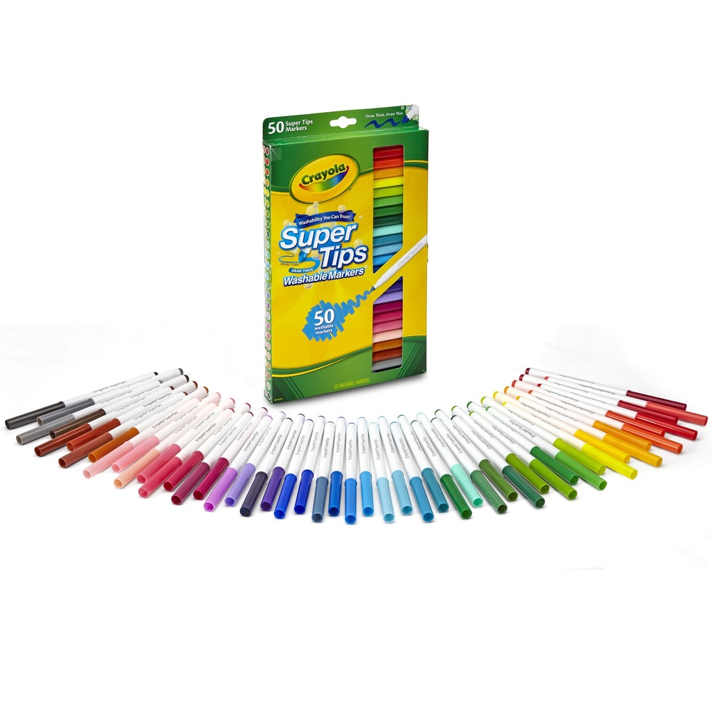 Washable Markers, Super Tips, Pack of 50