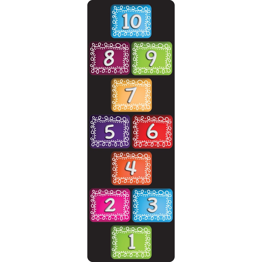 Smart Poly™, The Original Fun Mat™, Mat Runner, 15.5" x 47", Numbers 1-10, Chalk loop