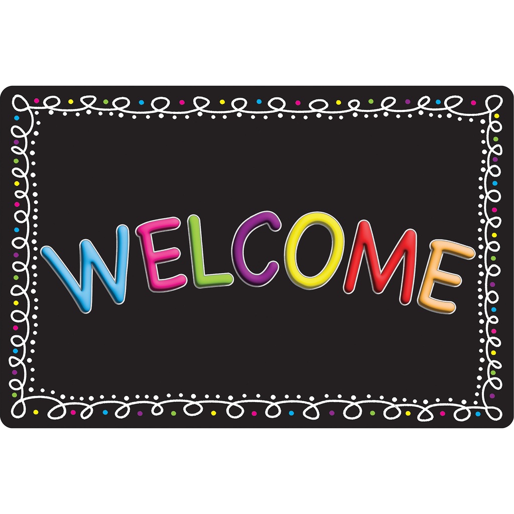 Smart Poly™, The Original Fun Mat™, Welcome Mat, 15.5" x 23.5", Chalk Loops, Welcome