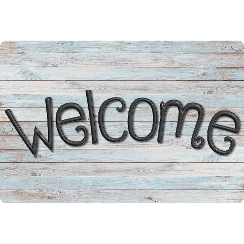 Smart Poly™, The Original Fun Mat™, Welcome Mat, 15.5" x 23.5", Beachwood Plank, Welcome