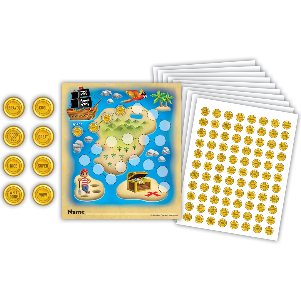 Treasure Hunt Reward Trackers with Stickers