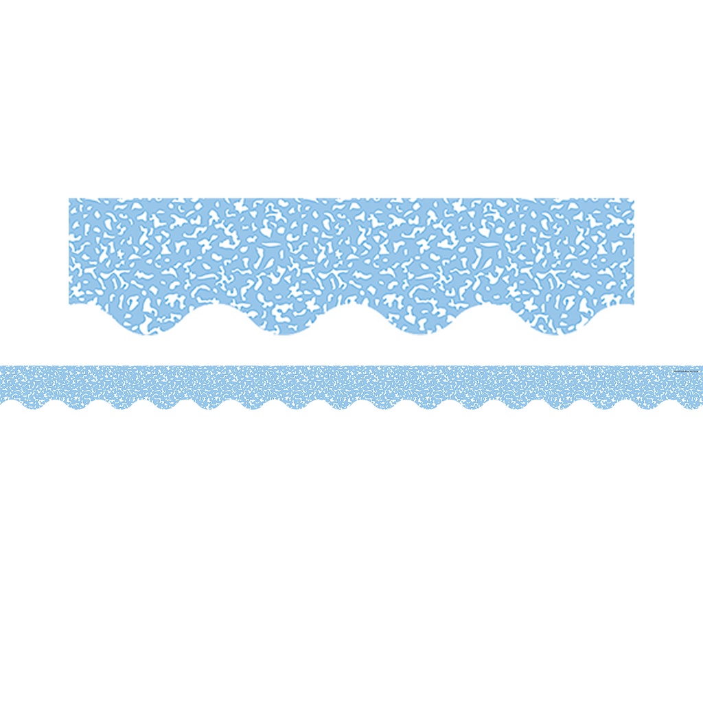 Composition Blue Scalloped Border Trim