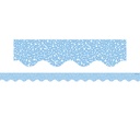 Composition Blue Scalloped Border Trim