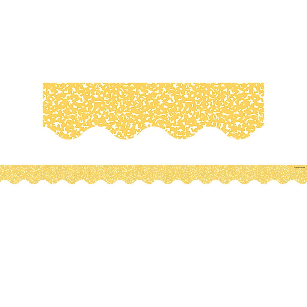 Composition Yellow Scalloped Border Trim