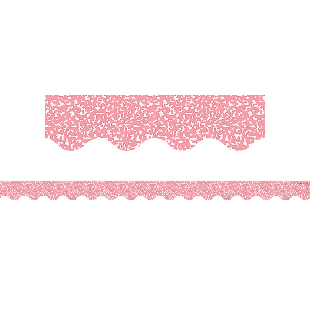 Composition Pink Scalloped Border Trim