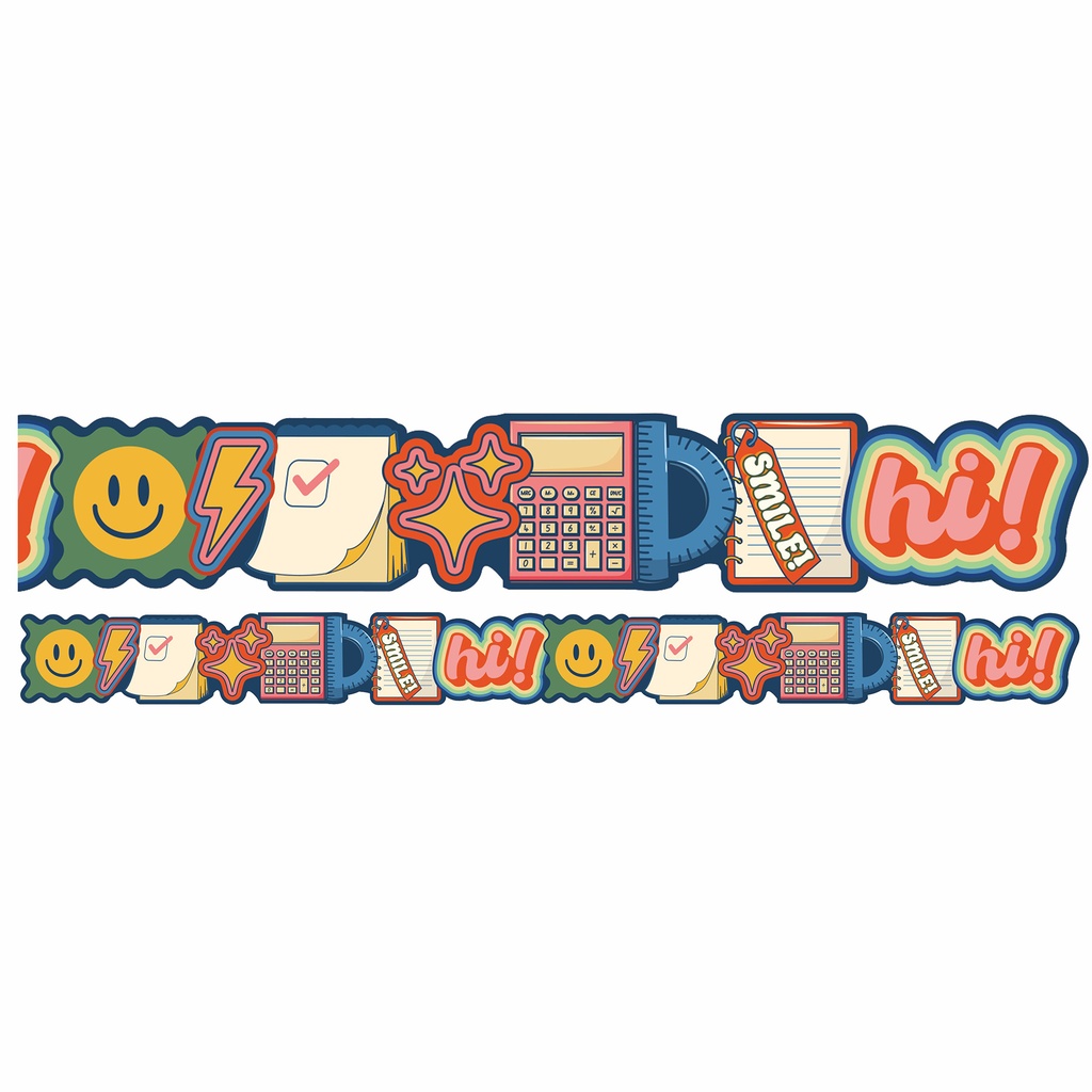 School Icons  Deco Trim - Extra Wide