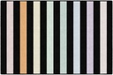 SchoolGirl Style  Rainbow Stripe on Black Rectangle Area Rug