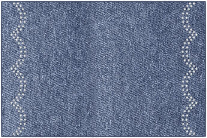 SchoolGirl Style  Denim Rectangle Area Rug