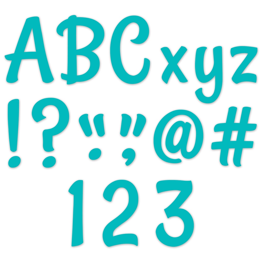 Stylish Turquoise 4" Designer Letters, 235/Pack