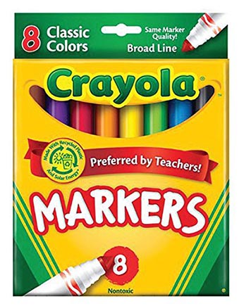 8ct Crayola Classic Broad Line Markers  Pack