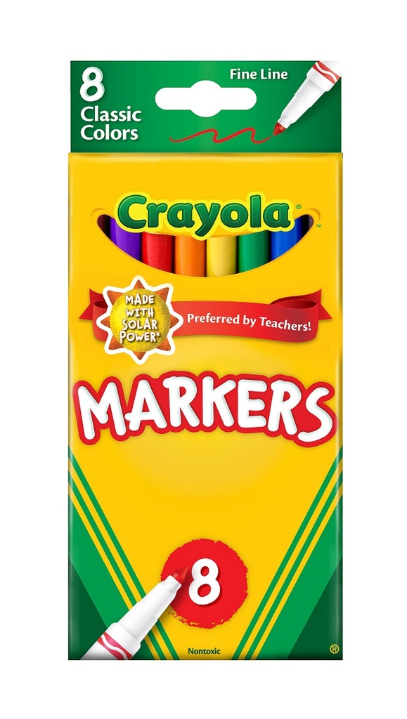 Crayola 8ct Classic Fine Line Markers