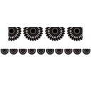 Black and White Fiesta Die-Cut Border Trim