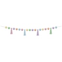 Pastel Pop Pom-Poms and Tassels Garland