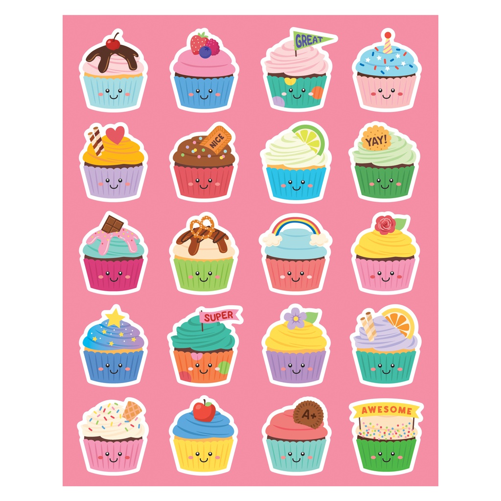 Cupcake Smelly Stickers, Pack of 120