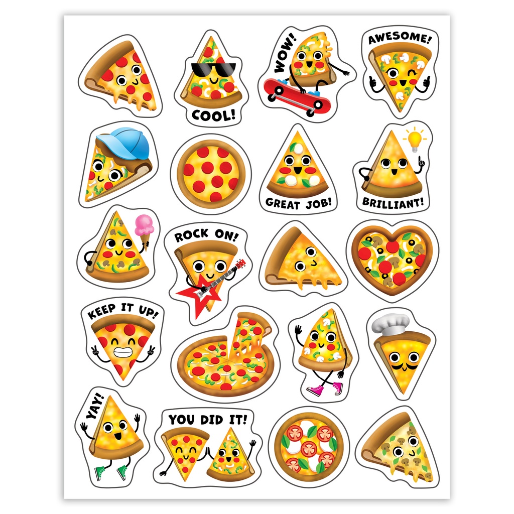 Pizza Smelly Stickers, Pack of 120