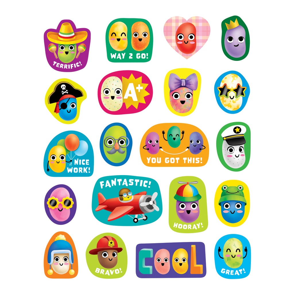 Jelly Bean Smelly Stickers, Pack of 120